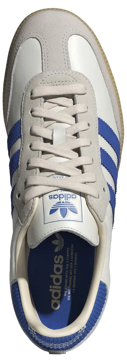 adidas Samba OG Shoes - Cloud White/Blue/Gum 3 - View 2