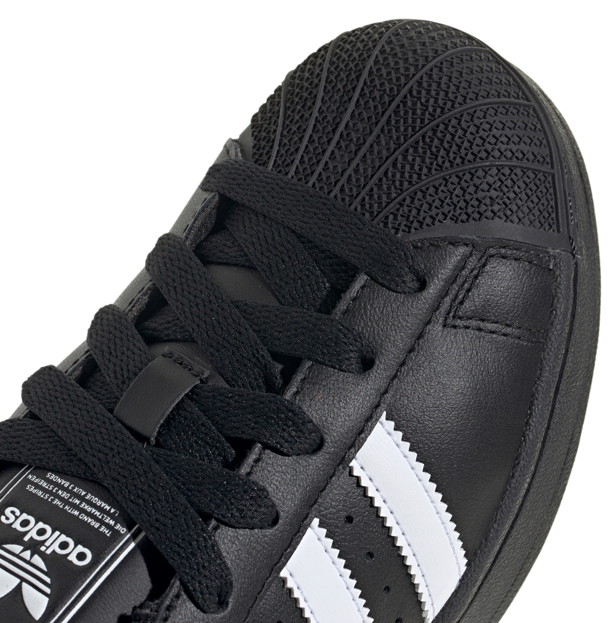 adidas Kids' Grade School Superstar II Shoes - Black/White - View 7