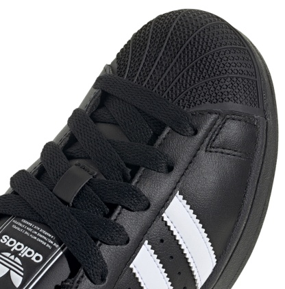 adidas Kids' Grade School Superstar II Shoes - Black/White - View 7