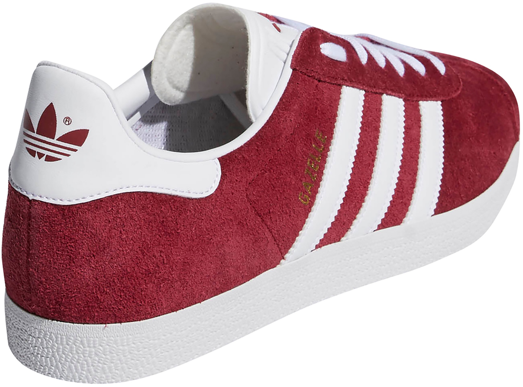 adidas Men's Gazelle Shoes - Collegiate Burgundy White - View 5