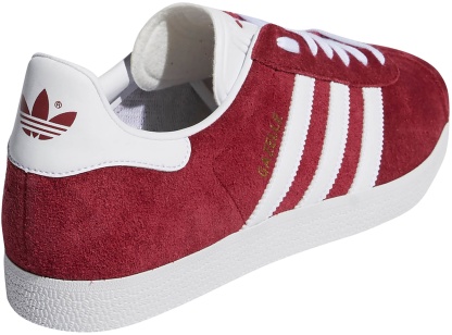 adidas Men's Gazelle Shoes - Collegiate Burgundy White - View 5