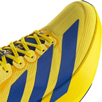 adidas Women's Adizero EVO SL Running Shoes - Yellow/Team Royal Blue/Iron Metallic - View 8
