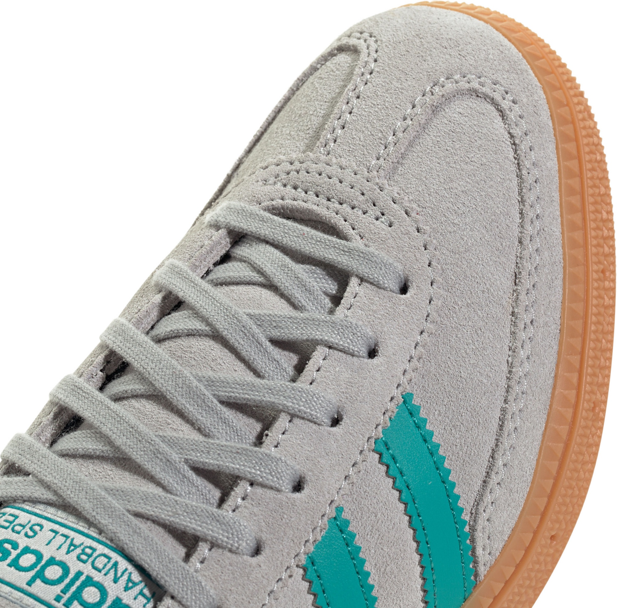 adidas Kids' Grade School Handball Spezial Shoes - Grey/Teal - View 8