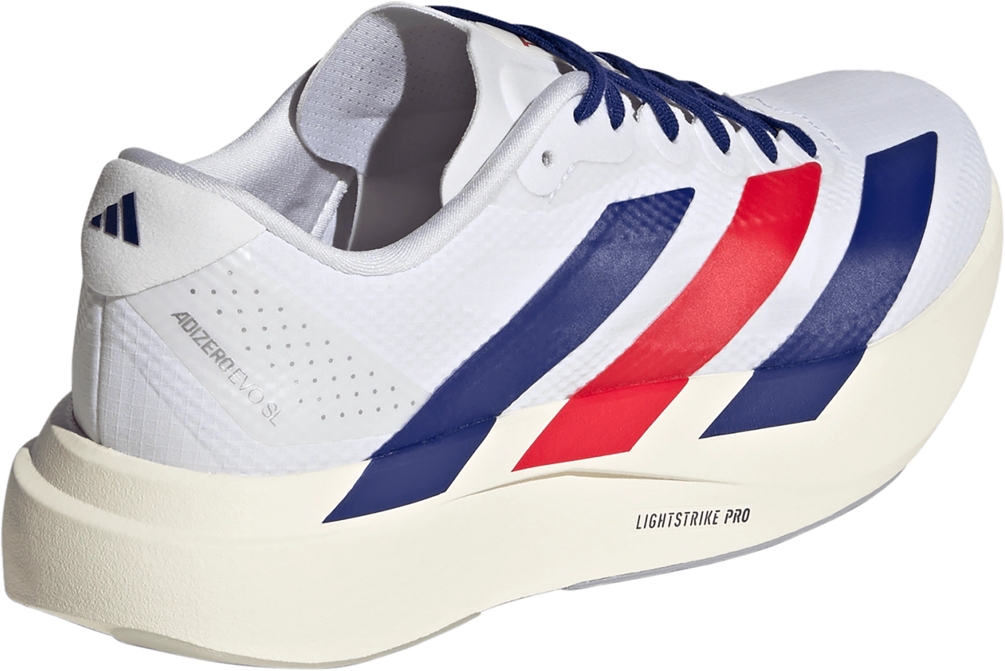 adidas Women's Adizero EVO SL Running Shoes - White/Mystery Ink/Pure Ruby - View 6
