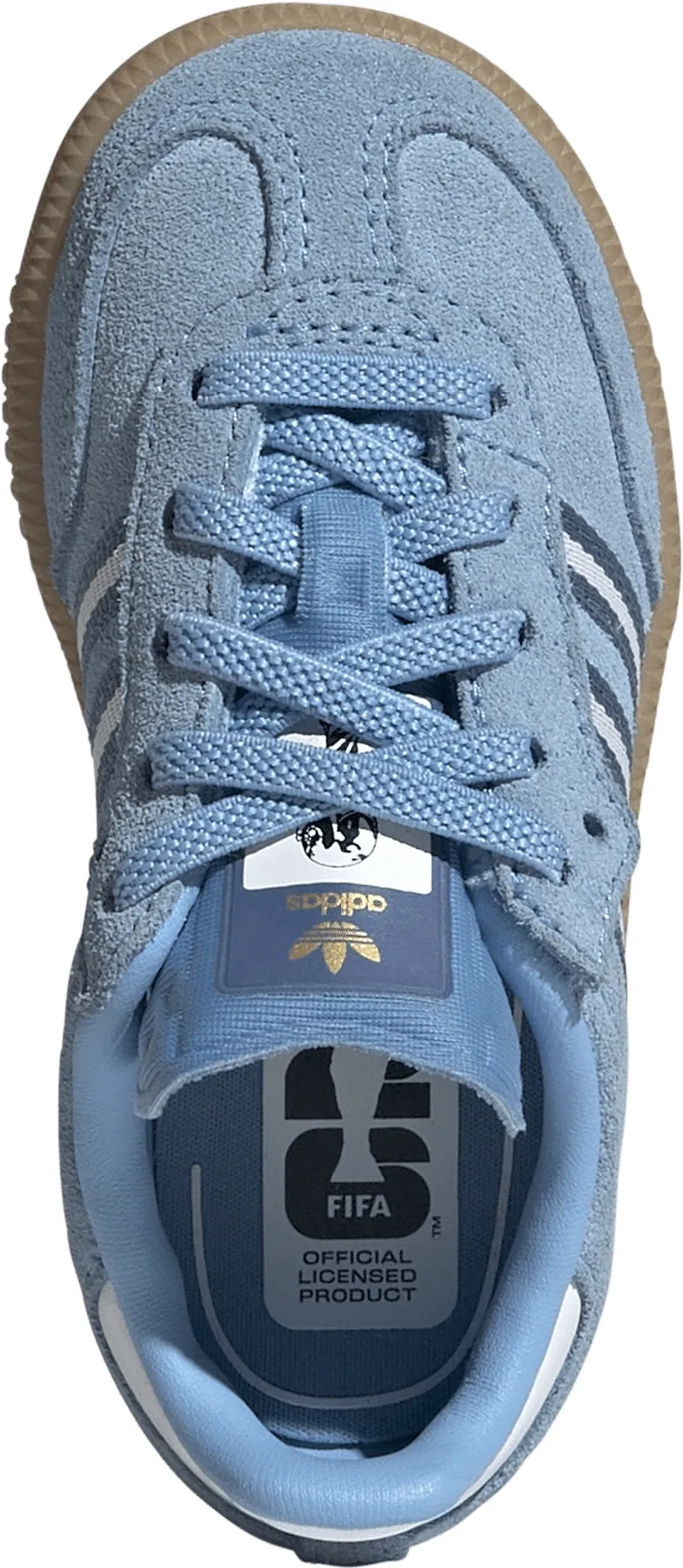 adidas Toddler FIFA World Cup Samba OG Comfort Closure Elastic Lace Shoes - Light Blue/White/Gum - View 2
