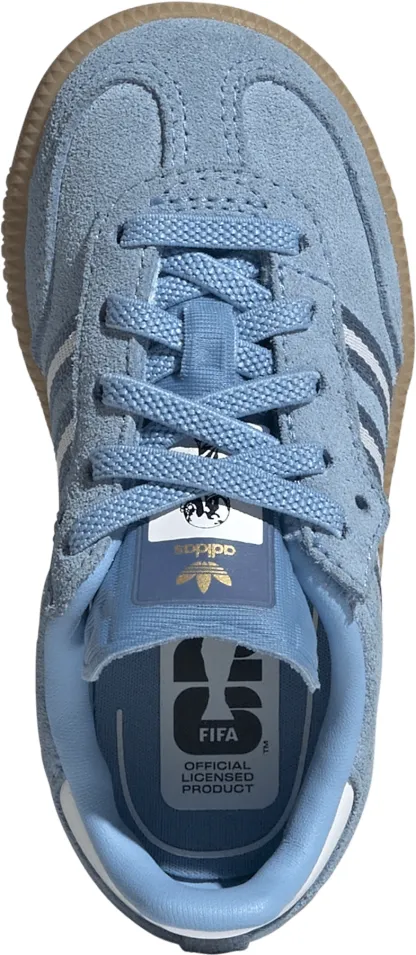 adidas Toddler FIFA World Cup Samba OG Comfort Closure Elastic Lace Shoes - Light Blue/White/Gum - View 2