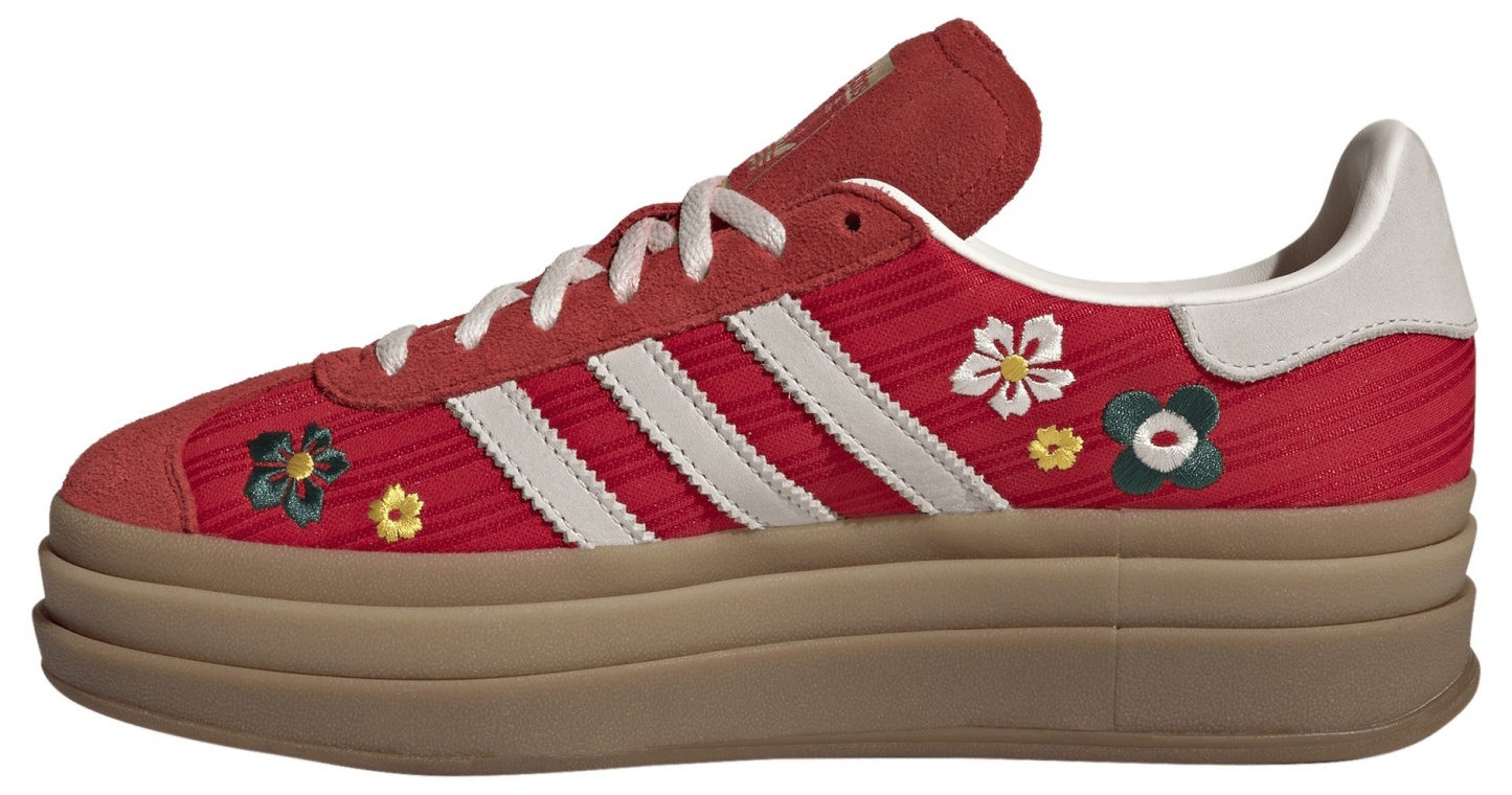 adidas Originals Women's Gazelle Bold Shoes - Better Scarlet/Off White/Eqt Yellow - View 4
