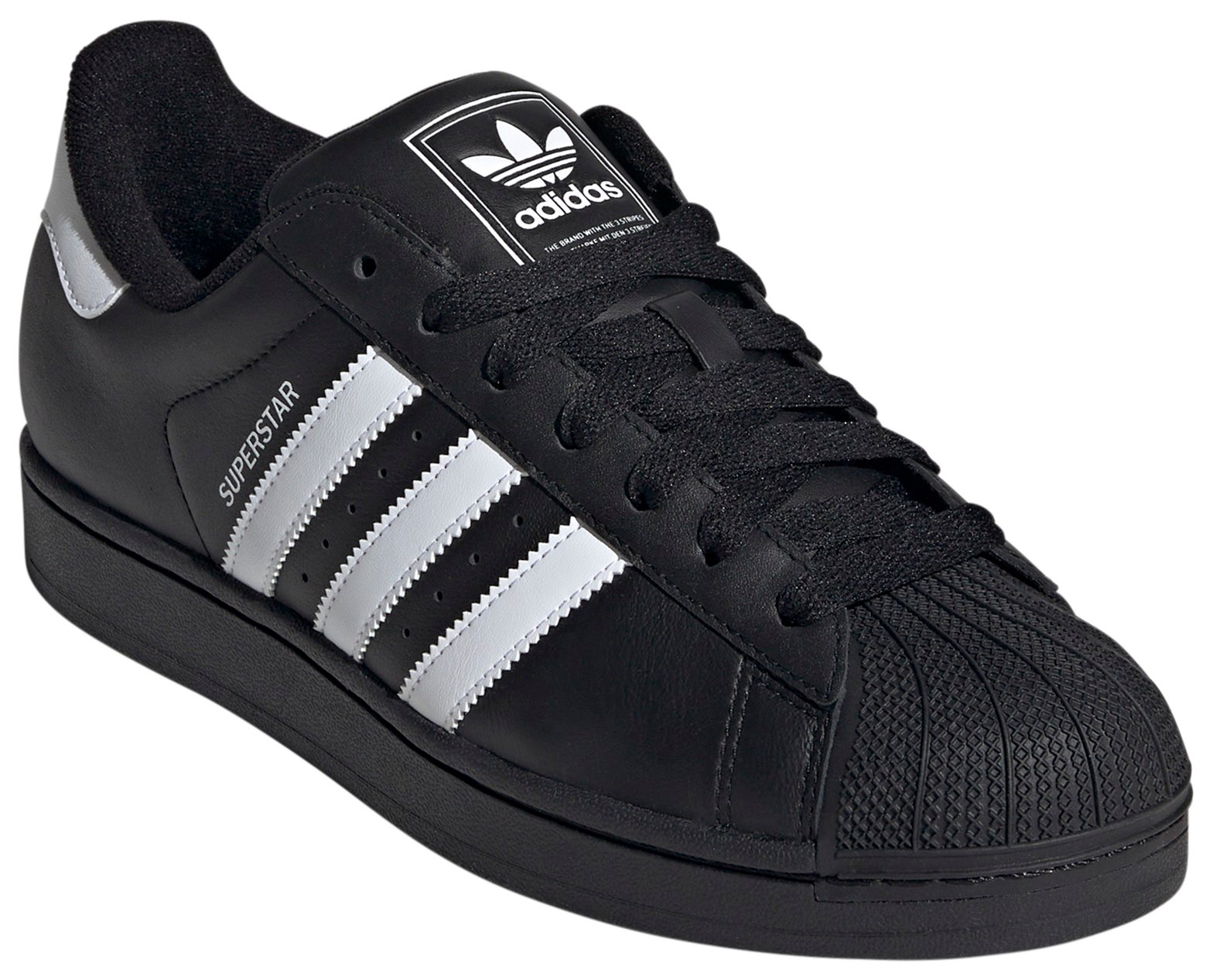 adidas Men's Superstar II Shoes - Black/White/Black - View 9