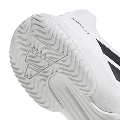 adidas Men's GameCourt 3 All Court Tennis Shoes - Ftwr White/Core Black/Core Blk - View 8