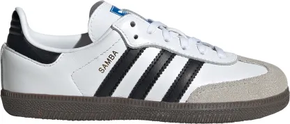 adidas Kids' Preschool Samba OG Shoes - White/Black/Gum - View 1