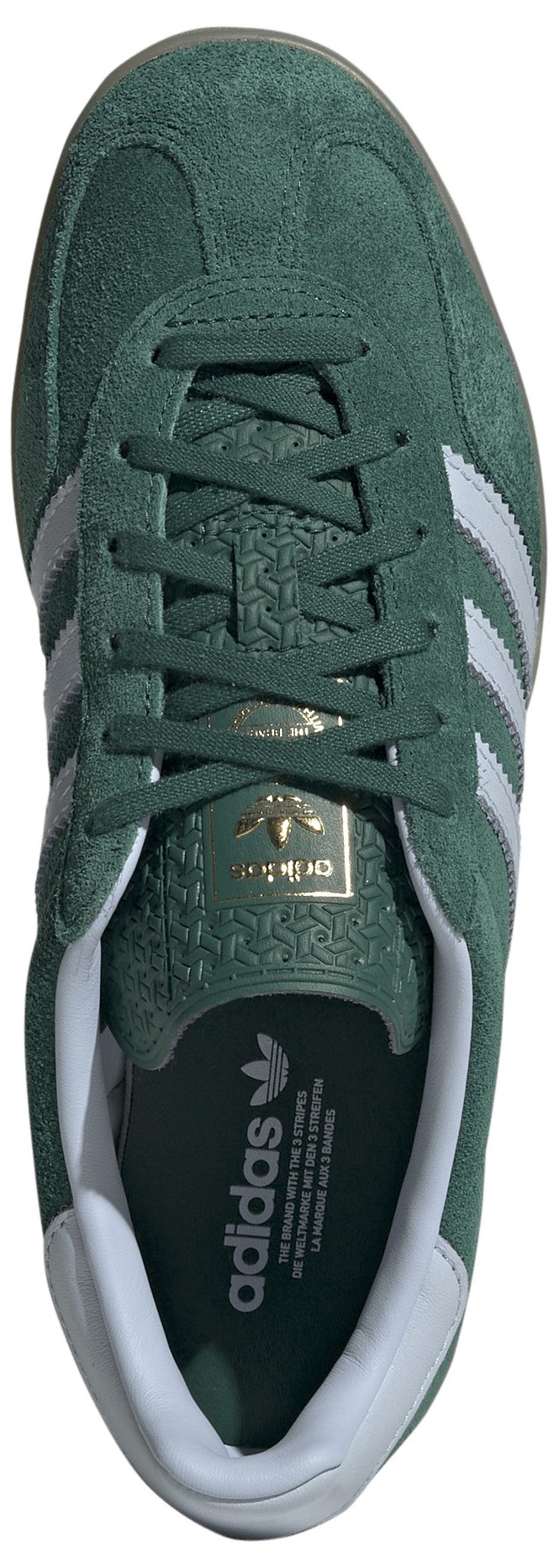 adidas Women's Gazelle Indoor Shoes - Collegiate Green/Crystal Sky/Gum4 - View 2