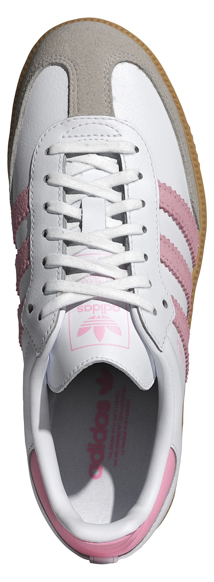 adidas Kids' Grade School Samba OG Shoes - White/Light Pink/Gum - View 2