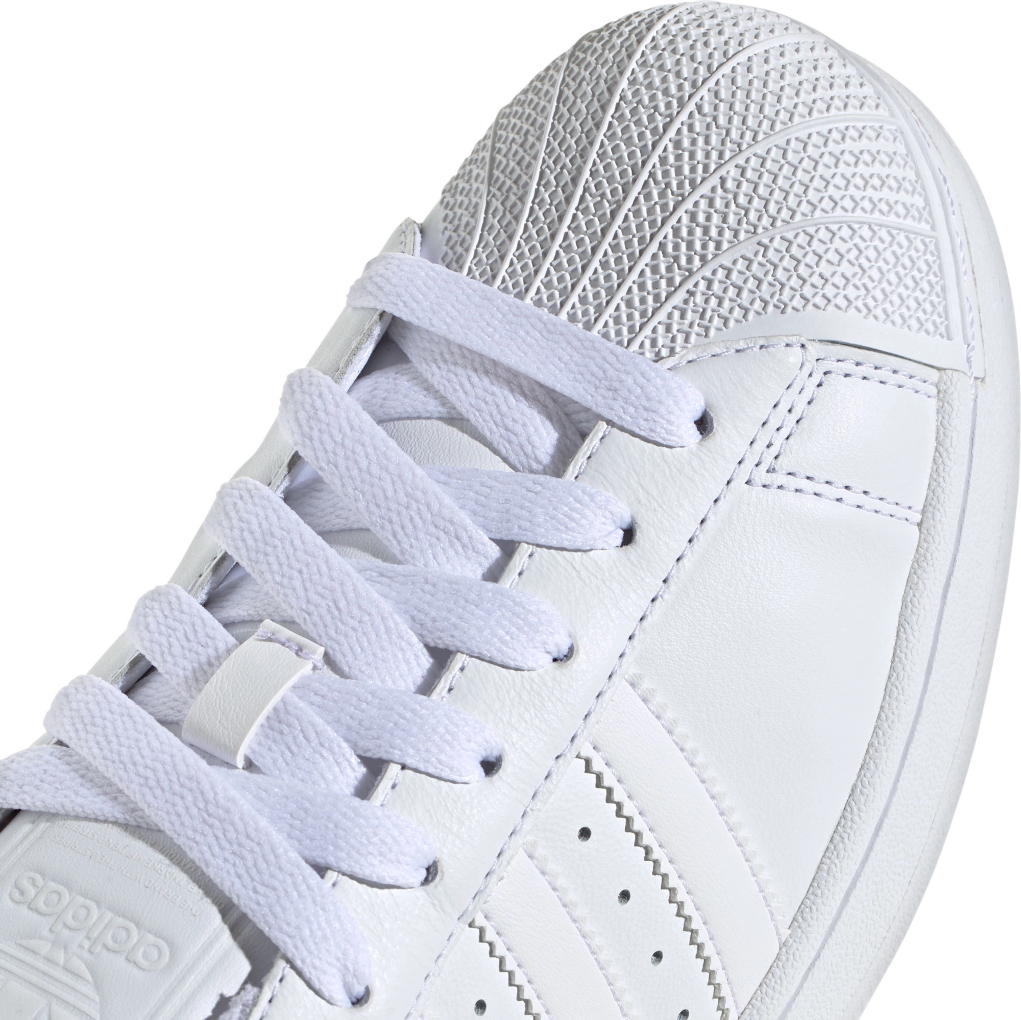 adidas Men's Superstar II Shoes - White/White - View 2