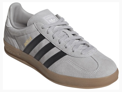 adidas Men's Gazelle Indoor Shoes - Grey Two/Core Black/Gum4 - View 6