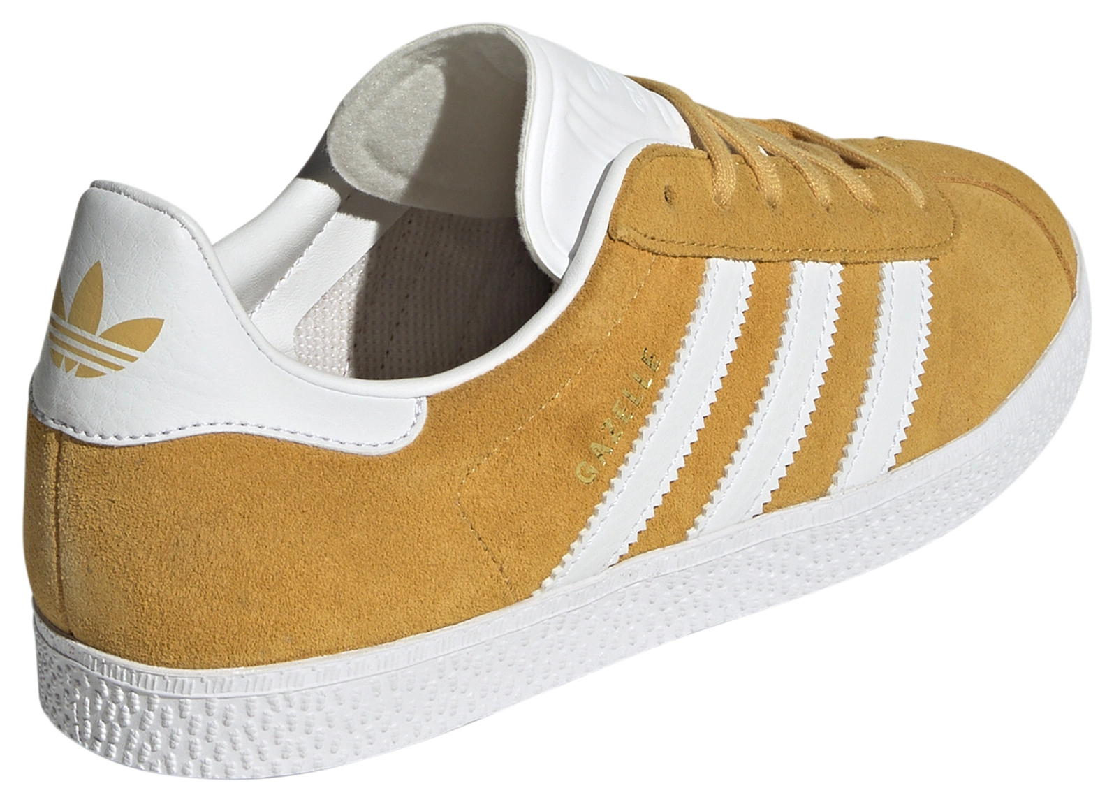 adidas Kids' Grade School Gazelle Shoes - Yellow/White - View 5