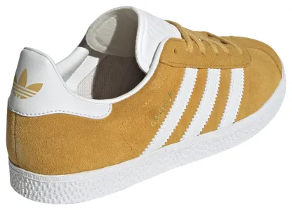 adidas Kids' Grade School Gazelle Shoes - Yellow/White - View 5