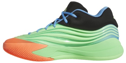 adidas Dame X Basketball Shoes - Green/Orange/Black - View 4