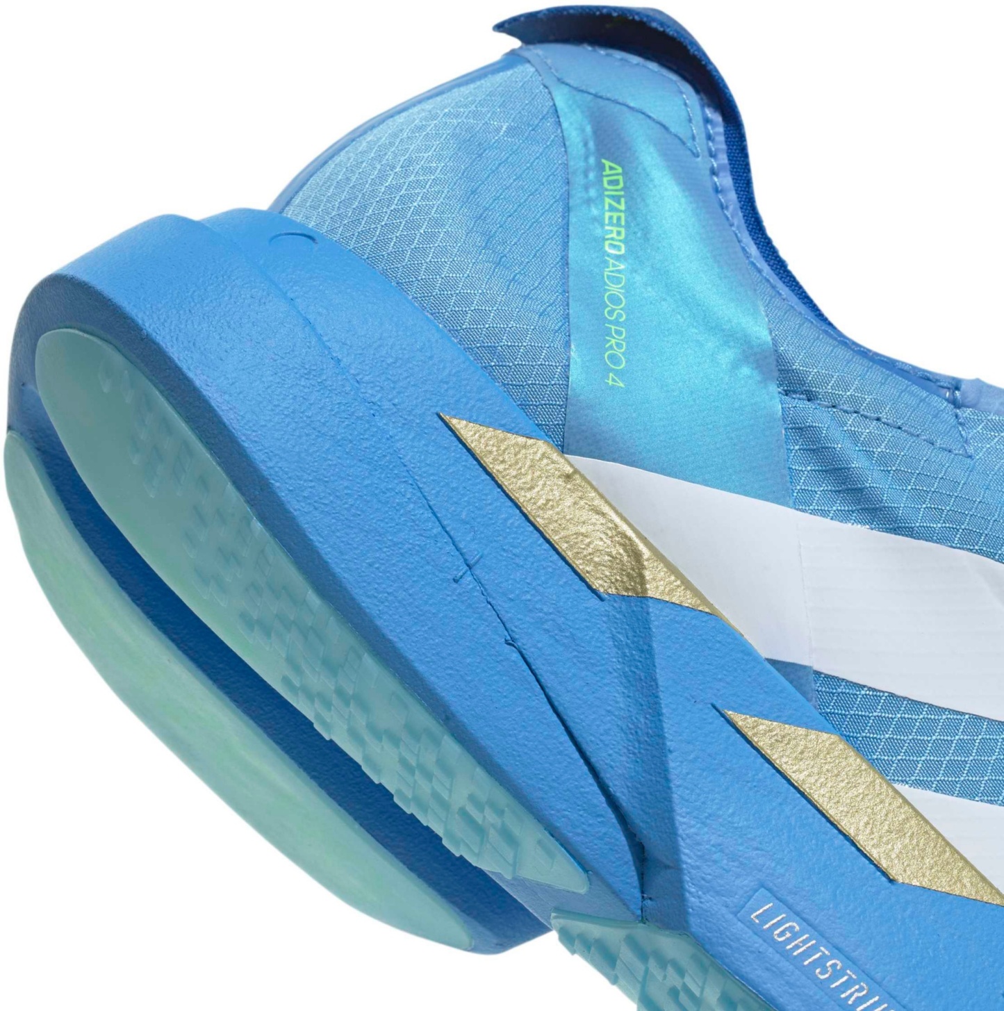 adidas Women's Adizero Adios Pro 4 Running Shoes - White/White/Lime Burst - View 8