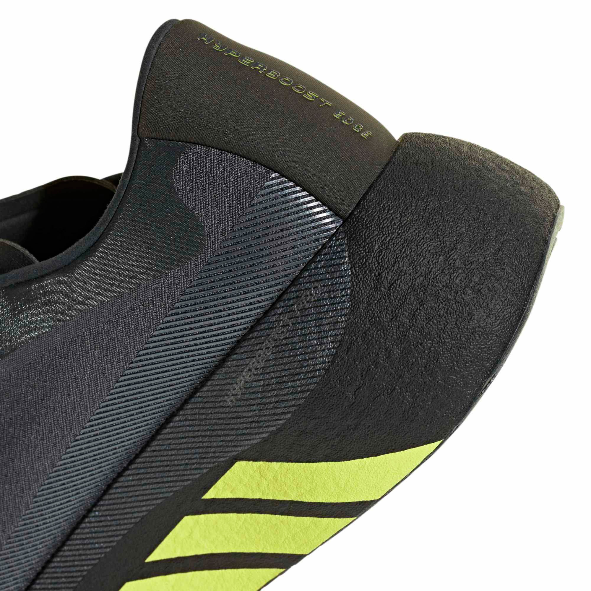 adidas Men's Hyperboost Edge Running Shoes - Carbon/Hi-res Yellow/Grey Five - View 9