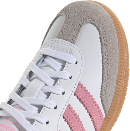 adidas Kids' Preschool Samba OG Shoes - White/Light Pink/Gum - View 7