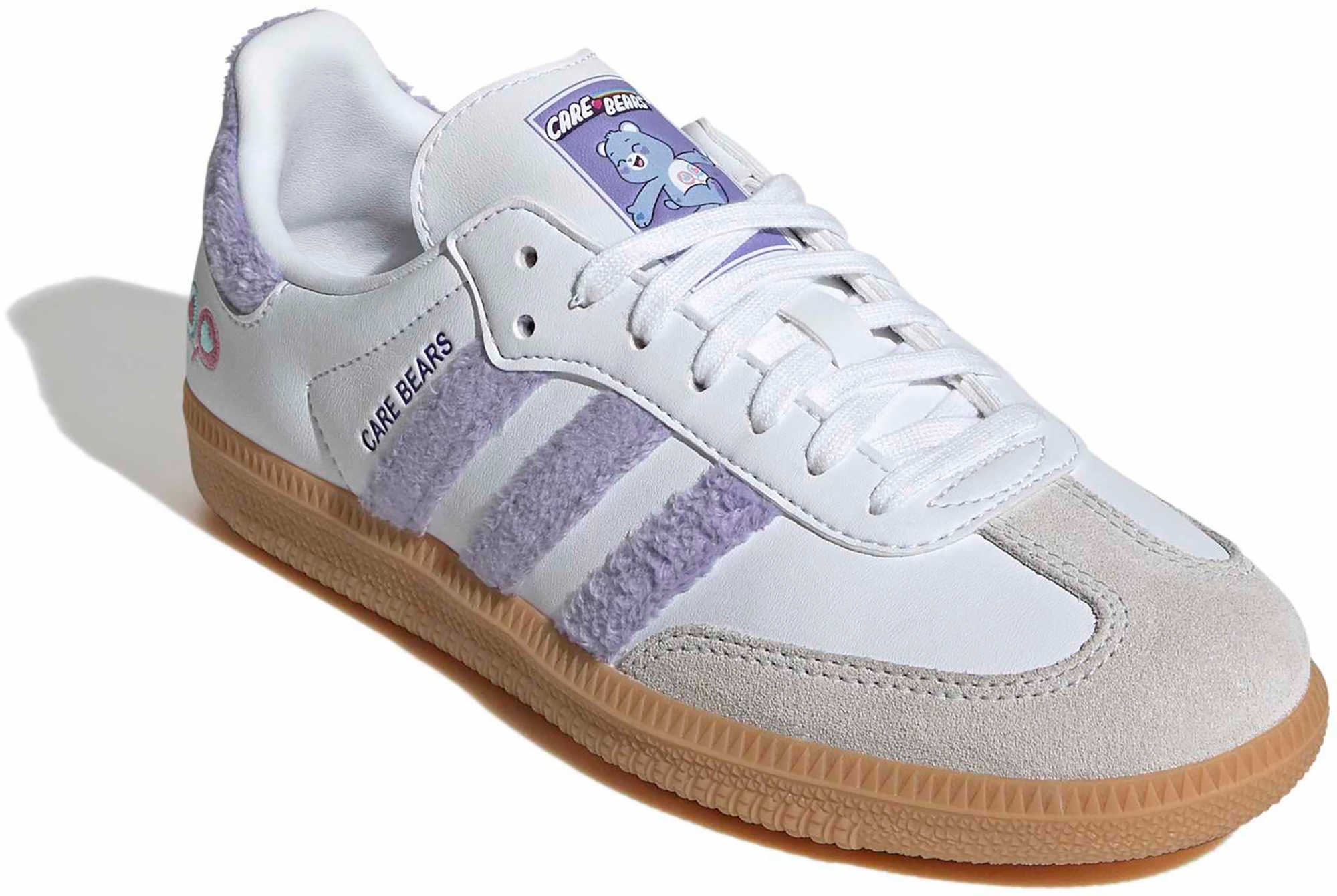 adidas Kids' Grade School Samba Care Bear Shoes - Light Purple/White/Blue Dawn - View 5