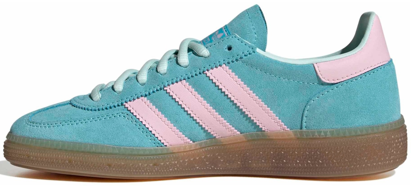 adidas Kids' Grade School Handball Spezial Shoes - Pulse Aqua/Clear Pink/Gum - View 4