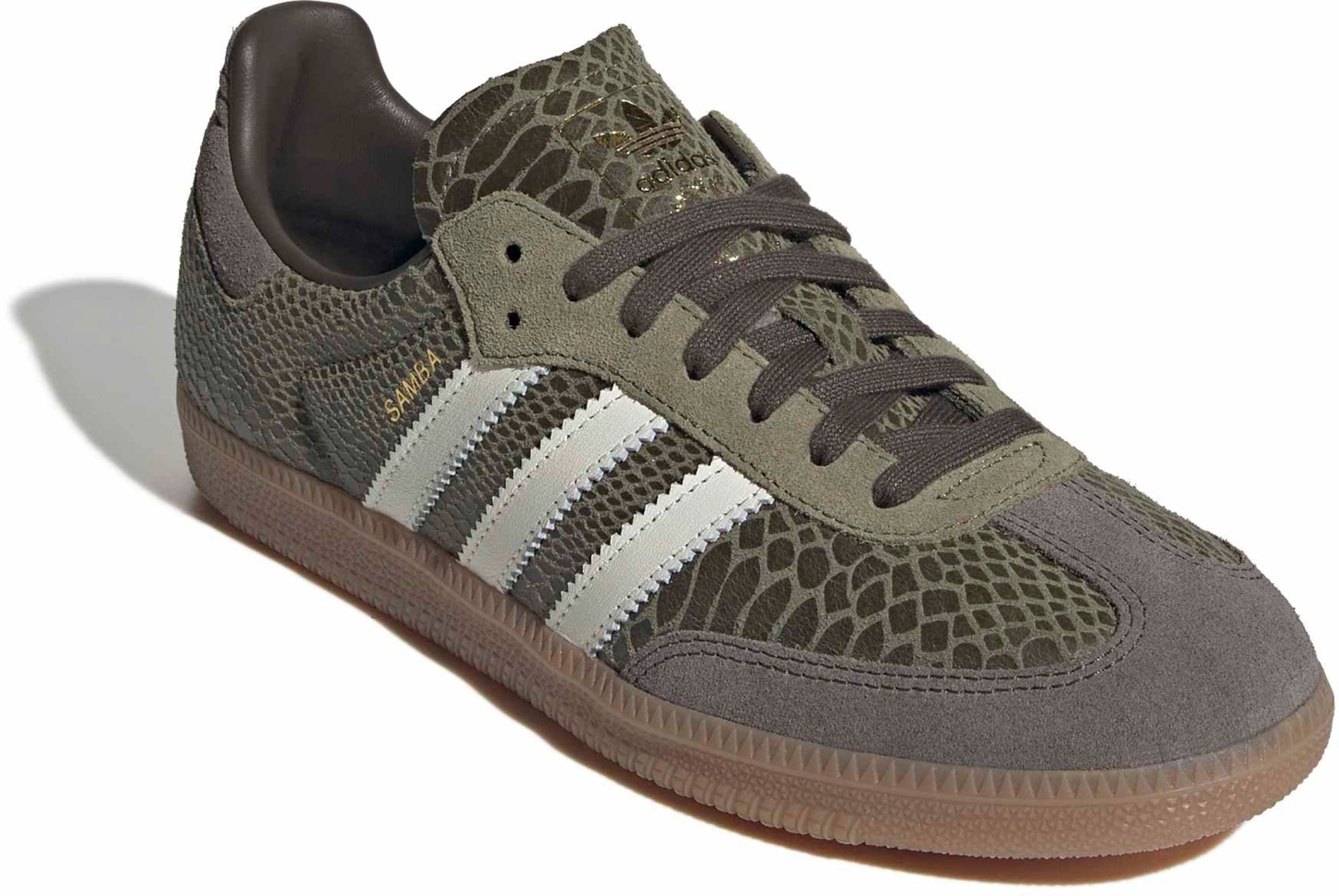 adidas Samba OG Shoes - Snake Olive/White - View 6