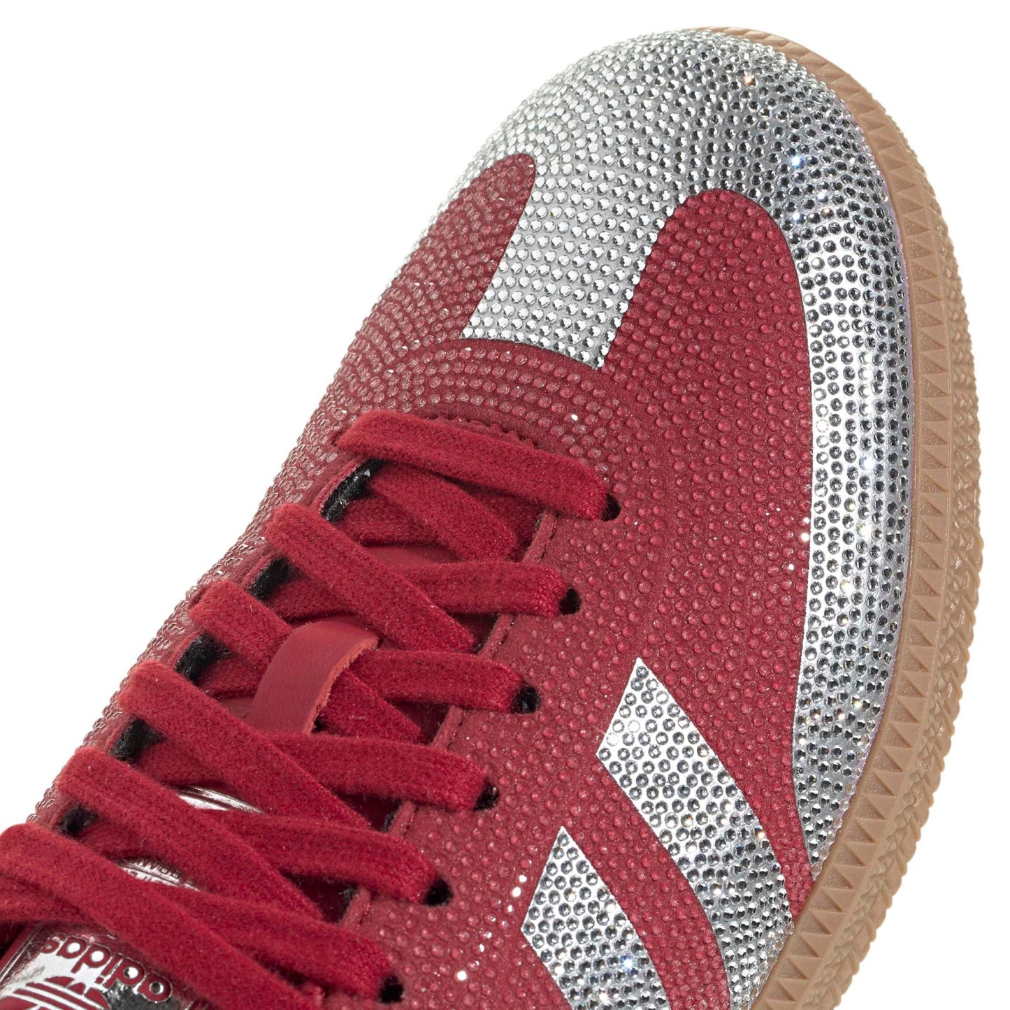 adidas Women's Samba OG Shoes - Rhinestone Tm Vic Red/Slv - View 7