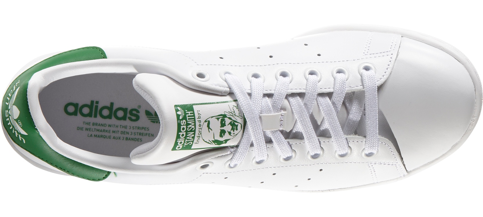 adidas Originals Men's Stan Smith Shoes - White/Green - View 3