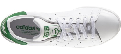 adidas Originals Men's Stan Smith Shoes - White/Green - View 3