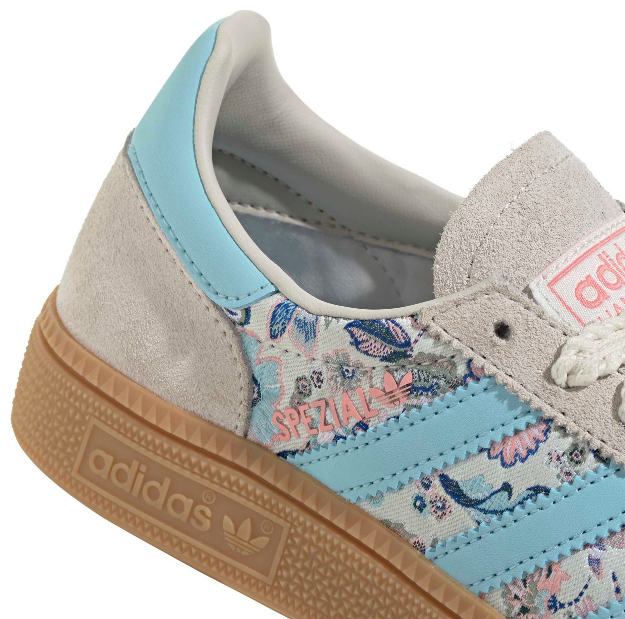 adidas Kids' Grade School Handball Spezial Shoes - Off White/Icey Blue/Gum - View 7