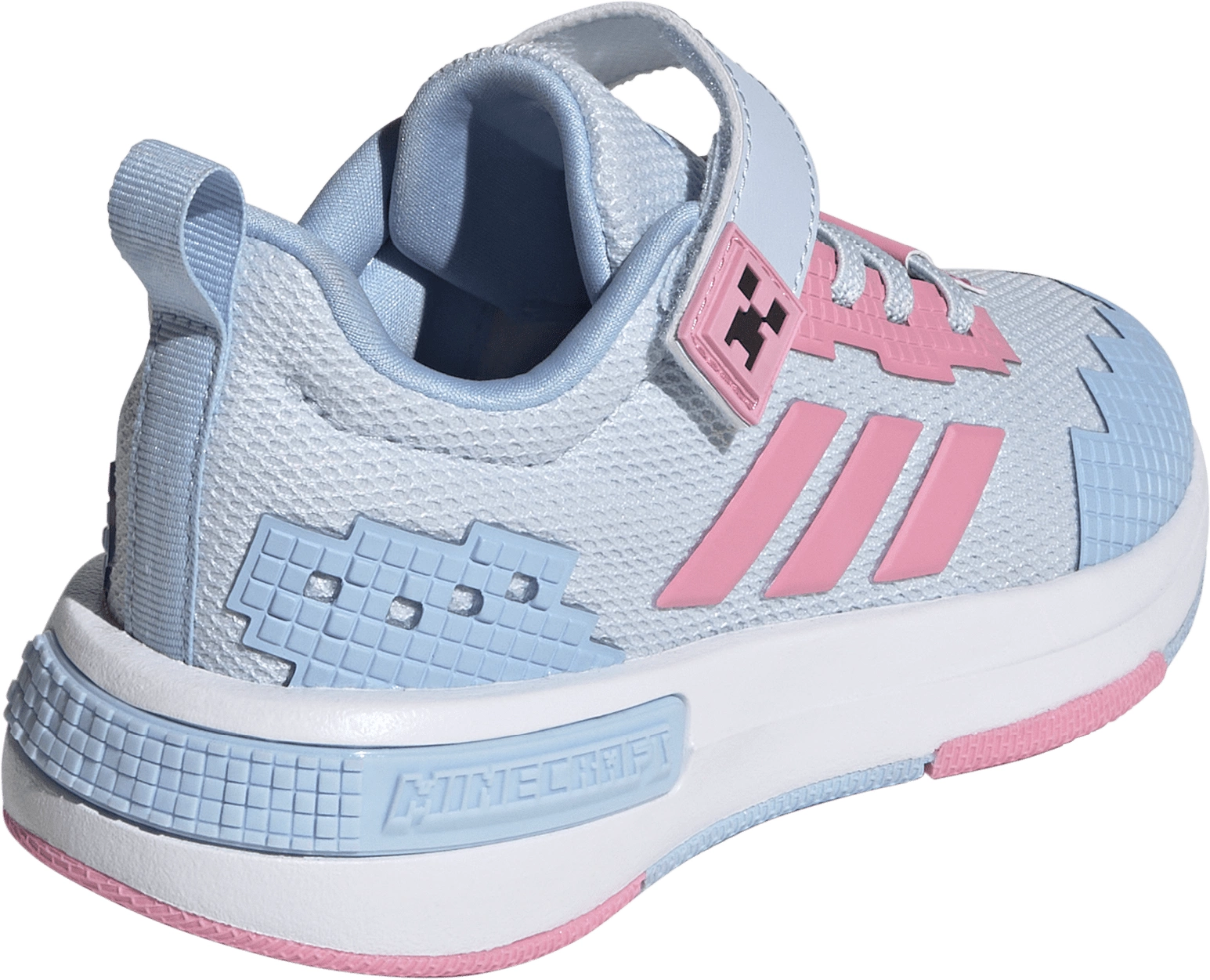adidas Kids' Preschool Minecraft Pro Shoes - Crystal Sky/Bliss Pink/Glow Blue - View 6