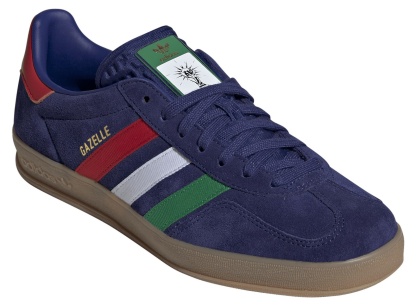 adidas Men's FIFA World Cup Gazelle Indoor Shoes - Victory Blue/Green/Better Scarlet - View 5