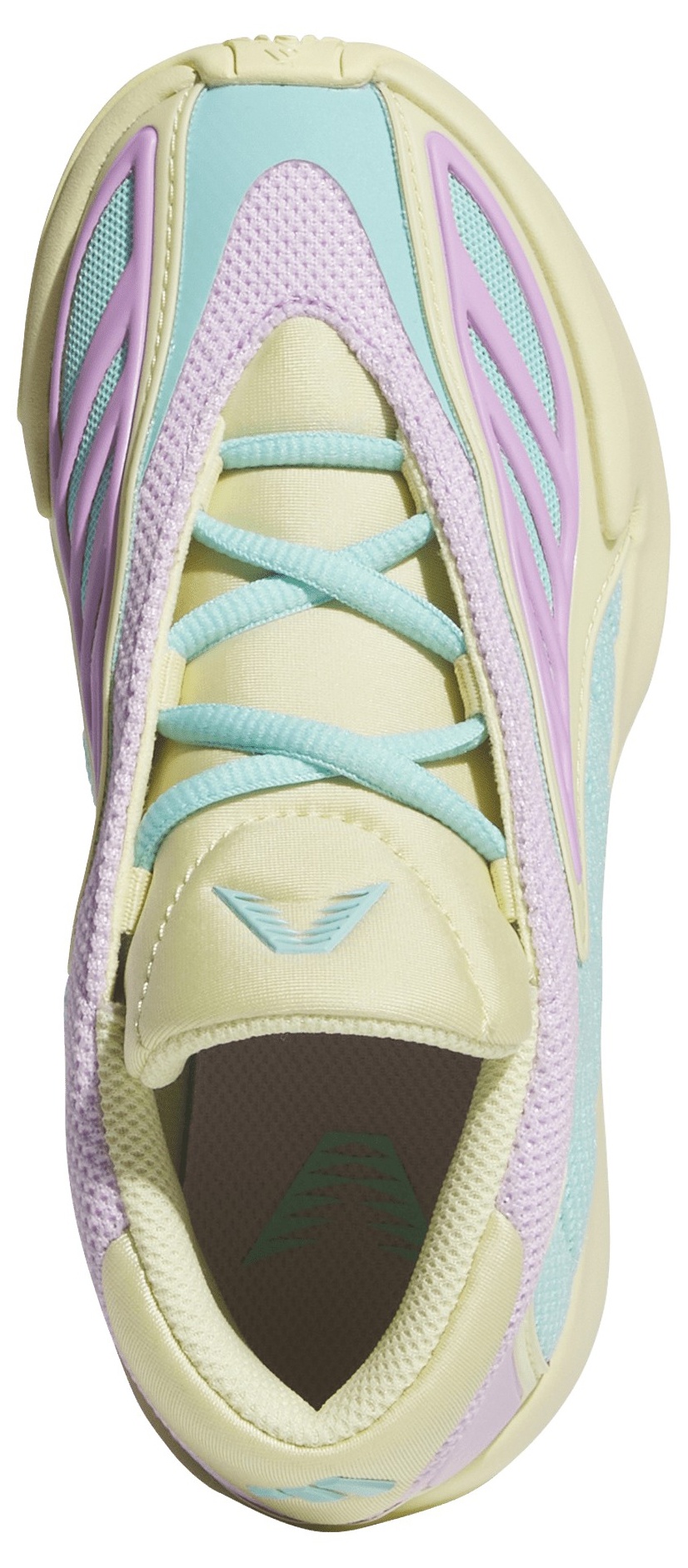 adidas Kids' Preschool Anthony Edwards 2 'Easter Egg' Basketball Shoes - Almost Yellow/Bliss Lilac/Flash Aqua - View 4