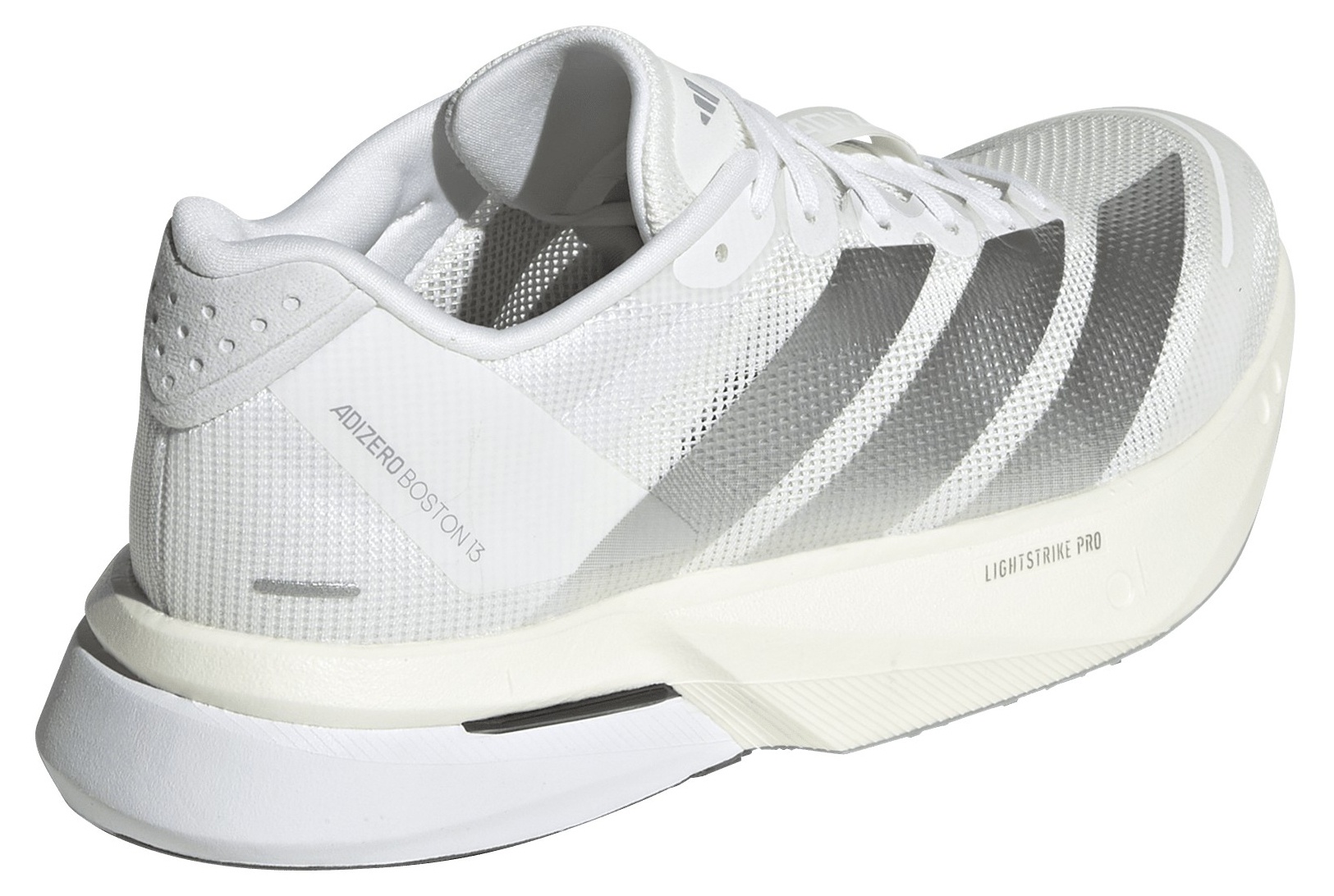 adidas Women's Adizero Boston 13 Running Shoes - White/Silver/Grey - View 6