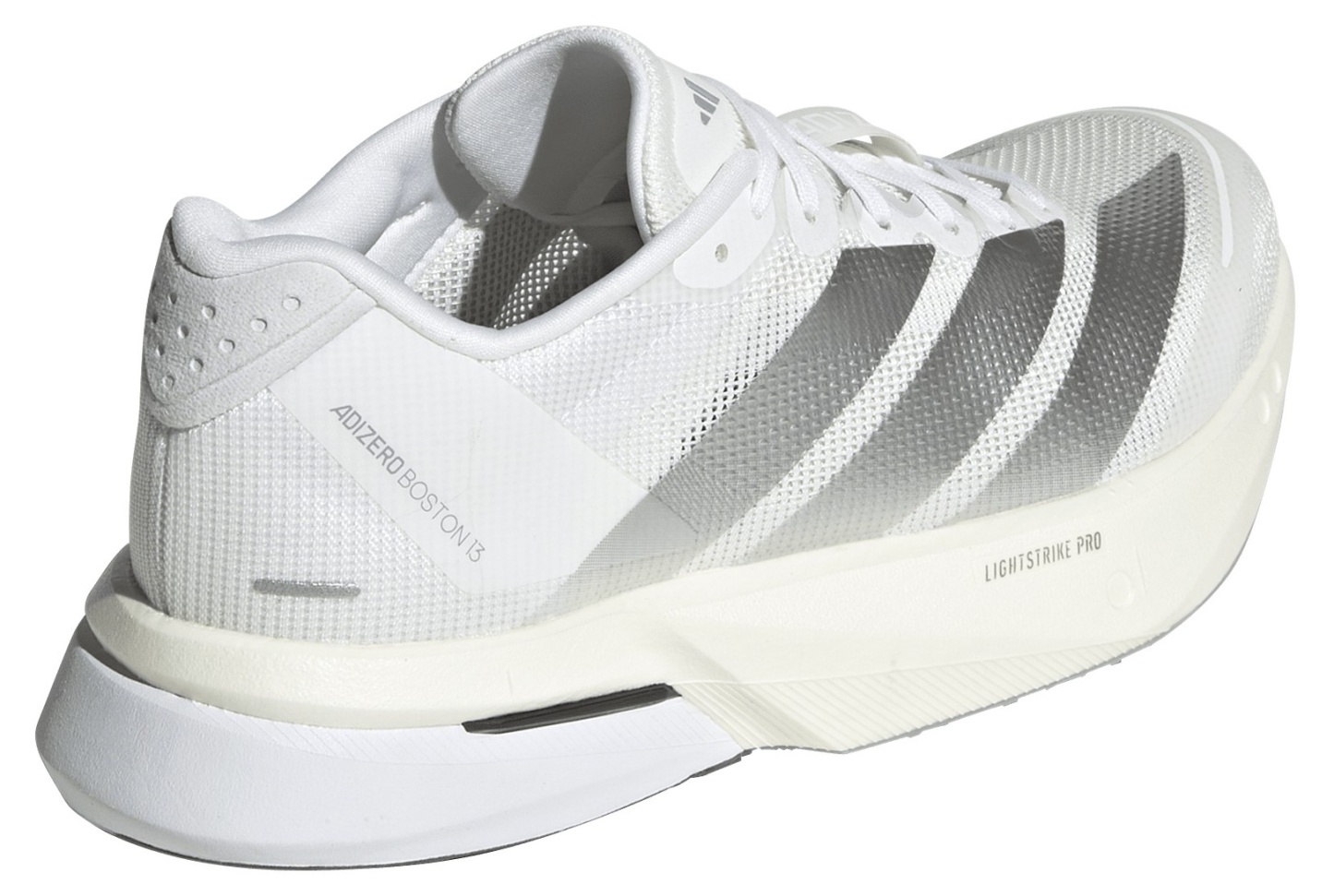 adidas Women's Adizero Boston 13 Running Shoes - White/Silver/Grey - View 6