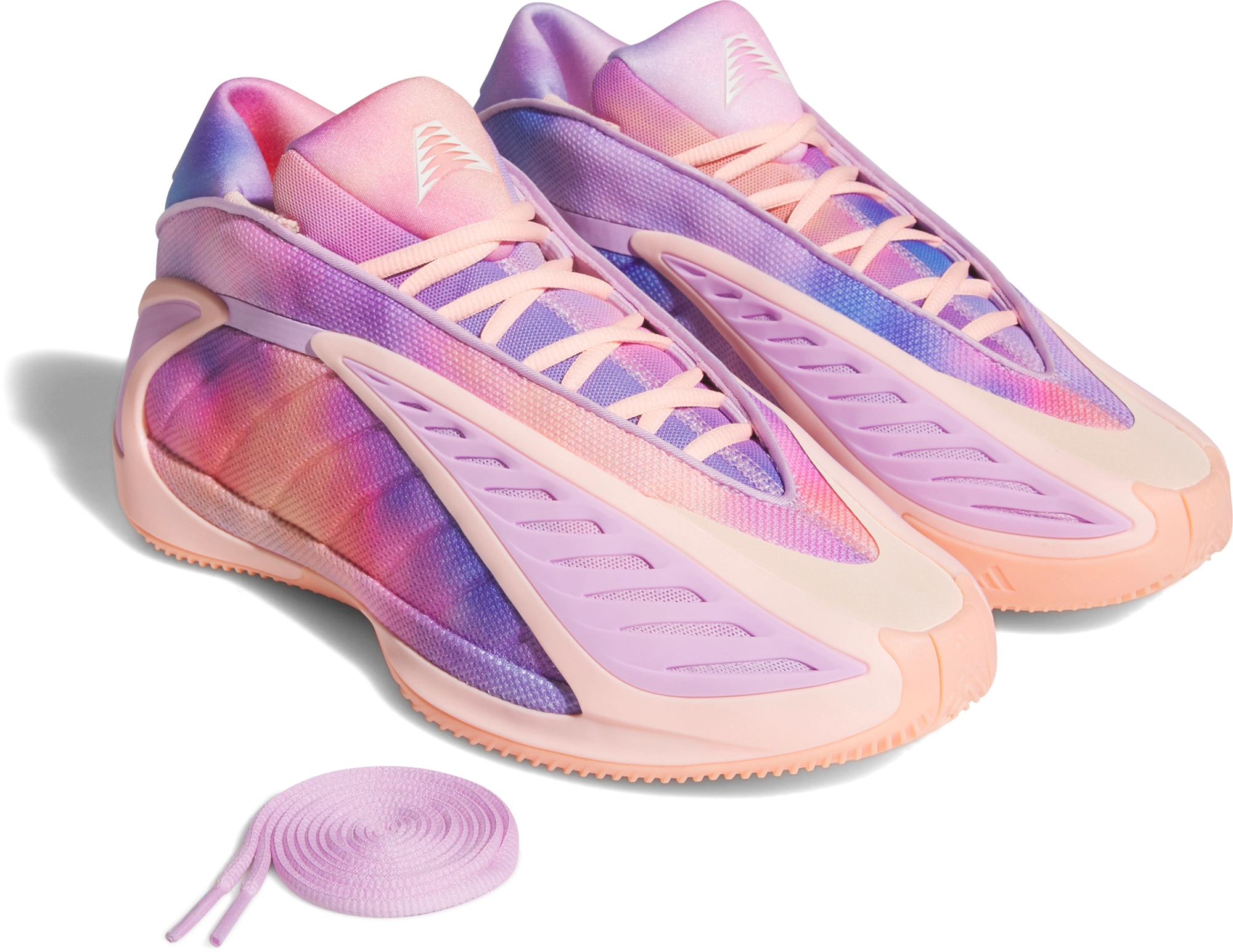 adidas Anthony Edwards 2 'Tie Dye' Basketball Shoes - Haze Coral/Bliss Lilac/Zero Met - View 7