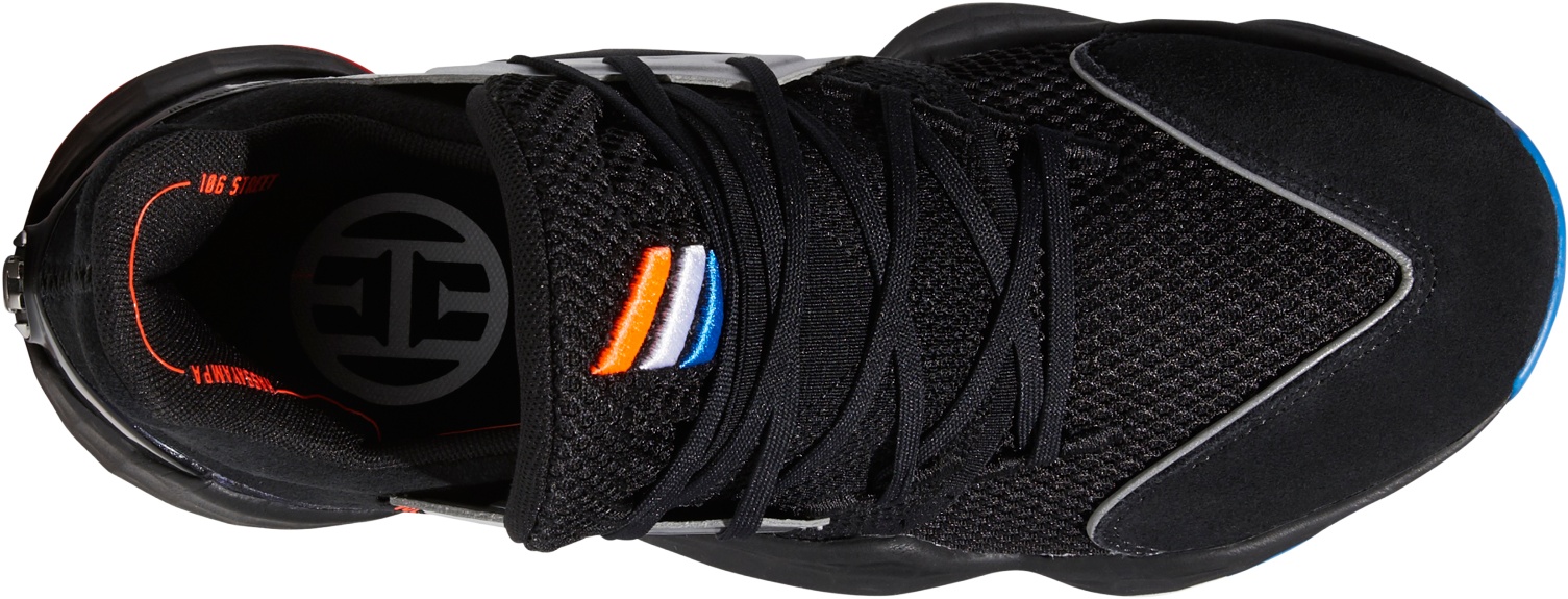 adidas Harden Vol. 4 Basketball Shoes - Black/Silver - View 4