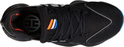 adidas Harden Vol. 4 Basketball Shoes - Black/Silver - View 4