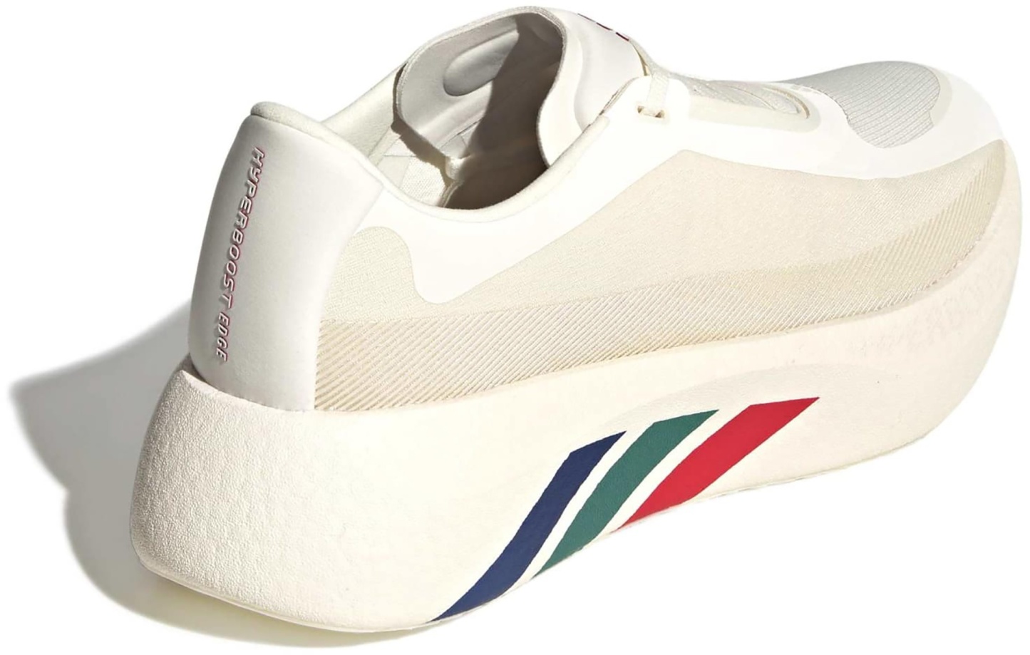 adidas Men's Hyperboost Edge Running Shoes - White/Pure Ruby/Gold Mtllc - View 7