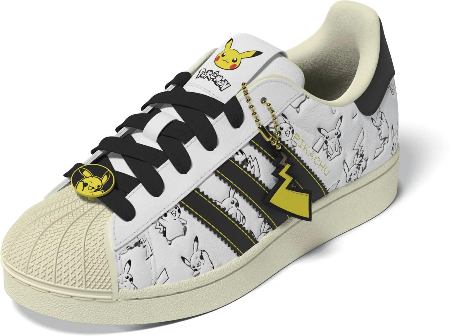 adidas Kids' Grade School Superstar II Shoes - Ftwr White/Core Black/Gold Met. - View 7