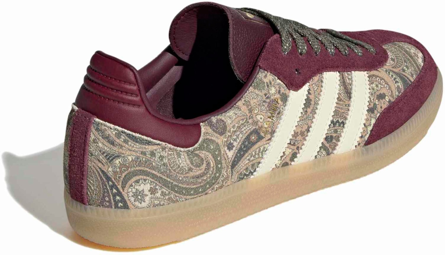 adidas Women's Samba OG Shoes - Maroon/Vanilla/Olve Strta - View 5