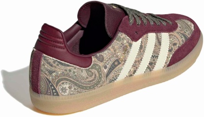 adidas Women's Samba OG Shoes - Maroon/Vanilla/Olve Strta - View 5