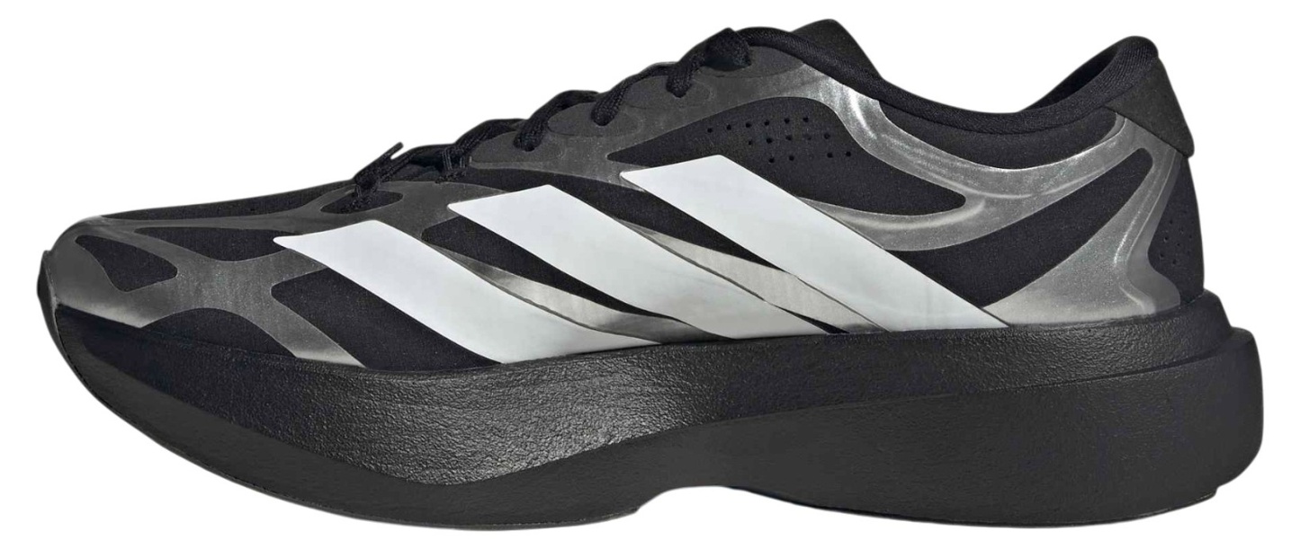 adidas Men's Adizero EVO SL EXO Running Shoes - Black/White/Metallic - View 4