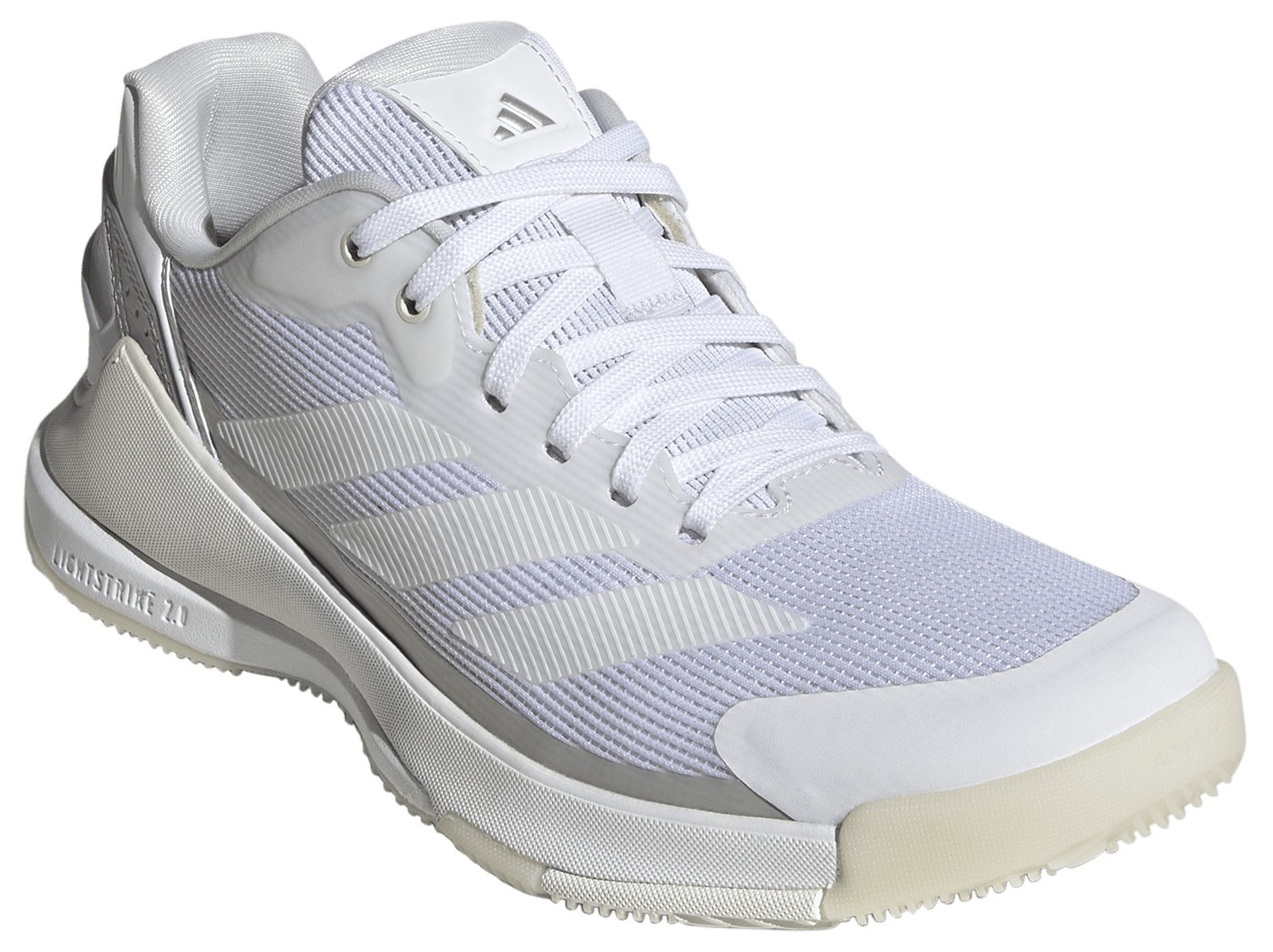 adidas Women's Crazyquick Lightstrike Padel Shoes - White/White/Zero Metallic - View 5
