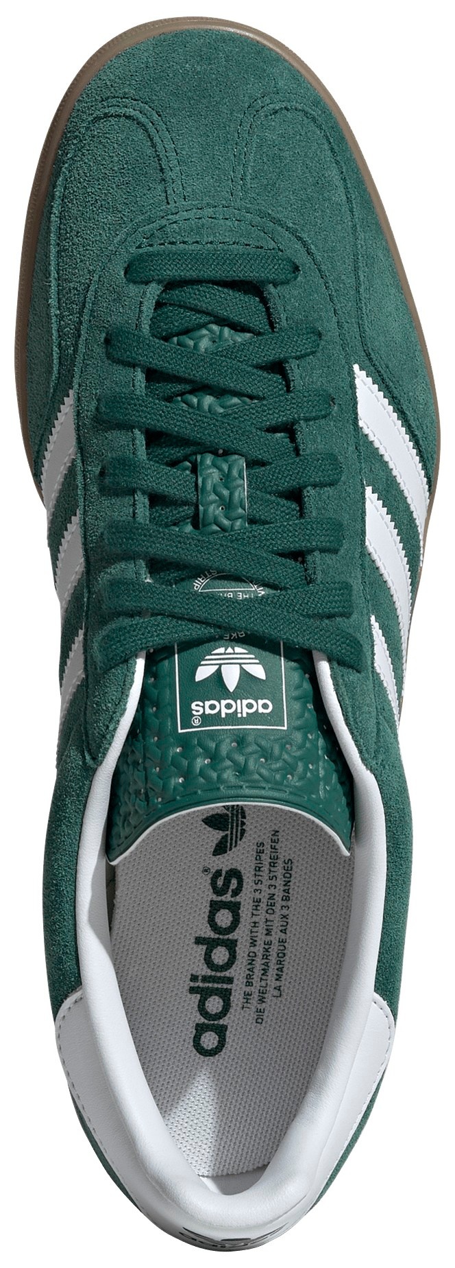 adidas Men's Gazelle Indoor Shoes - Collegiate Green/White/Gum - View 5