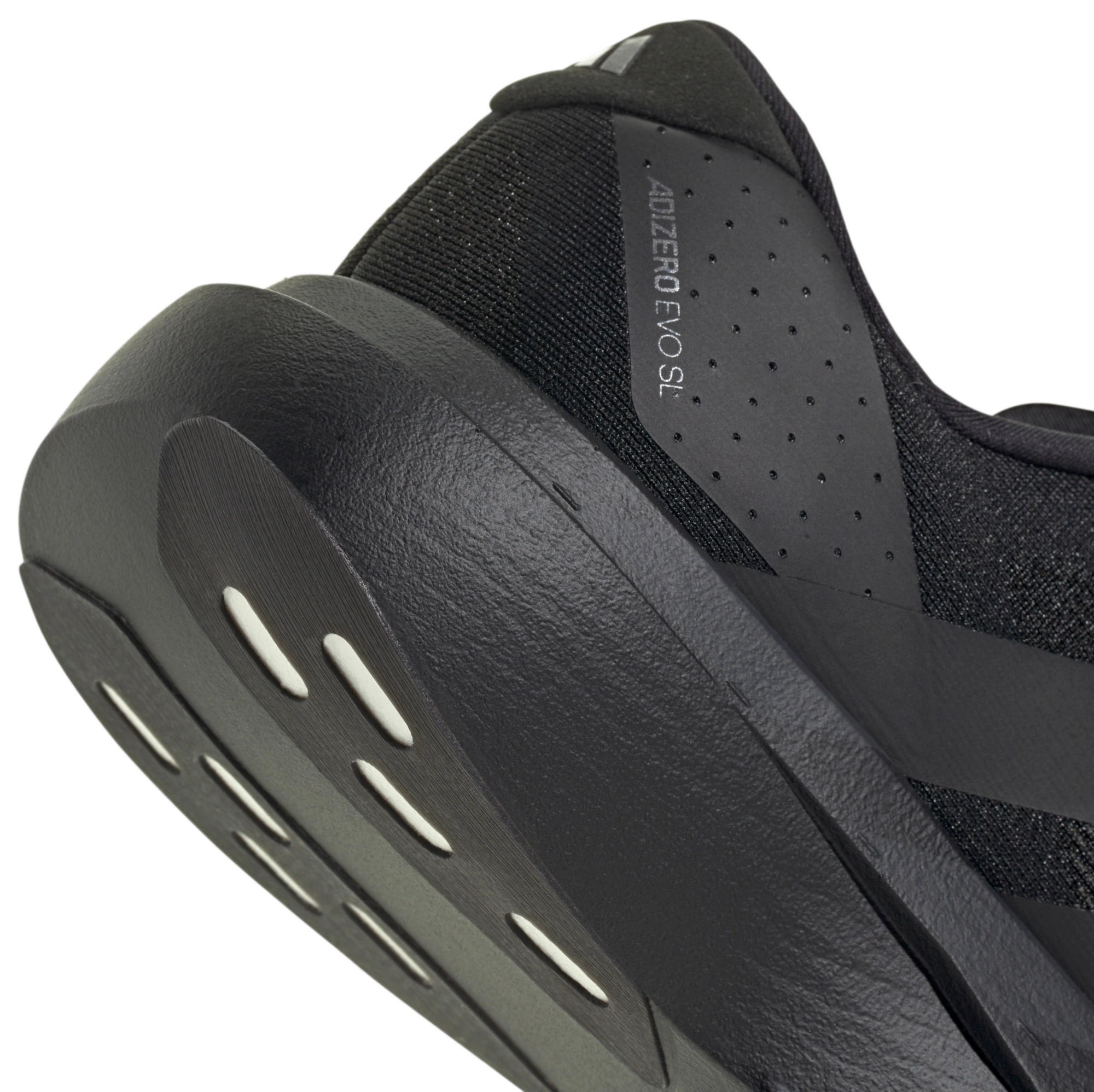 adidas Men's Adizero EVO SL Running Shoes - Black/Black - View 8