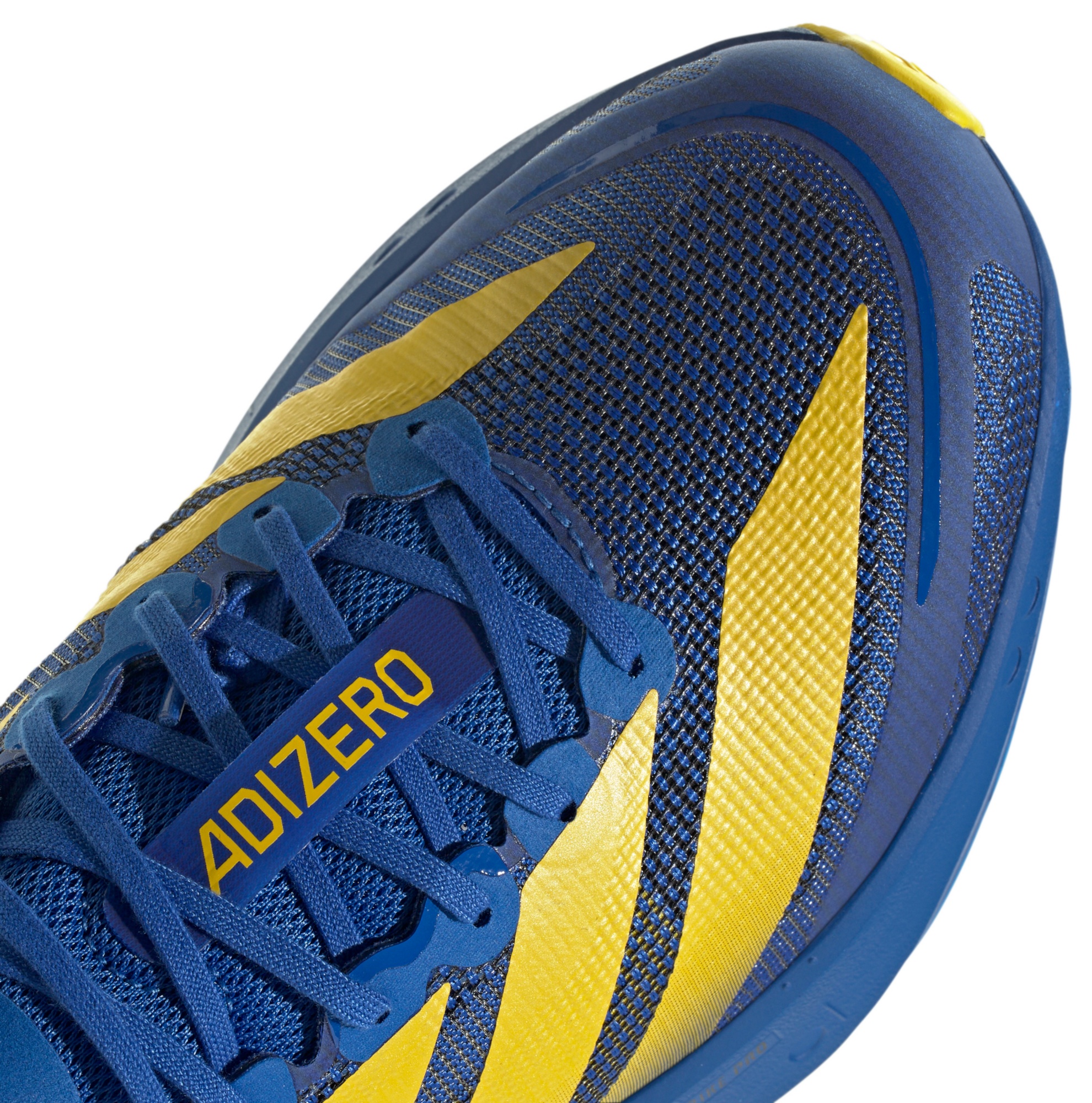 adidas Men's Adizero Boston 13 Running Shoes - Blue/Yellow/Black - View 7