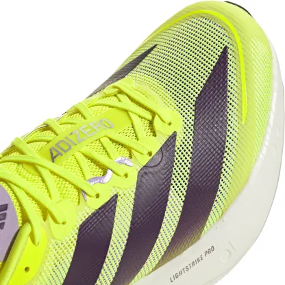adidas Men's Adizero Boston 13 Running Shoes - Solar Yellow/Aurora Plum/Powder Plum - View 7