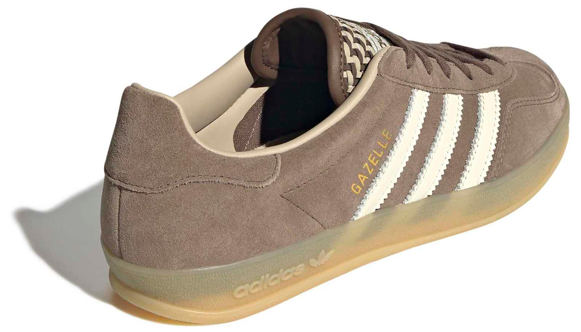 adidas Women's Gazelle Indoor Shoes - Earth Strta/Off Wht/Khaki - View 5